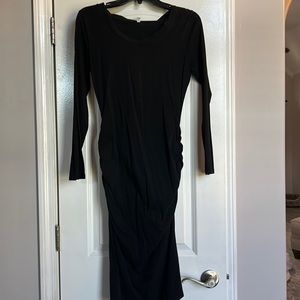 Black VERY Stretchy midi dress, size Medium
